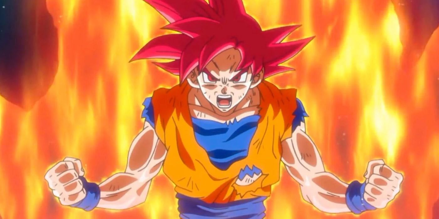 Goku's transformation into a god - wide 2