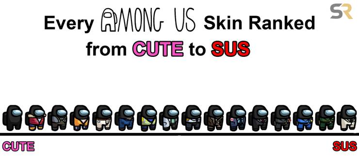 Among Us Skin Chart Every Skin Ranked From Cute To Sus