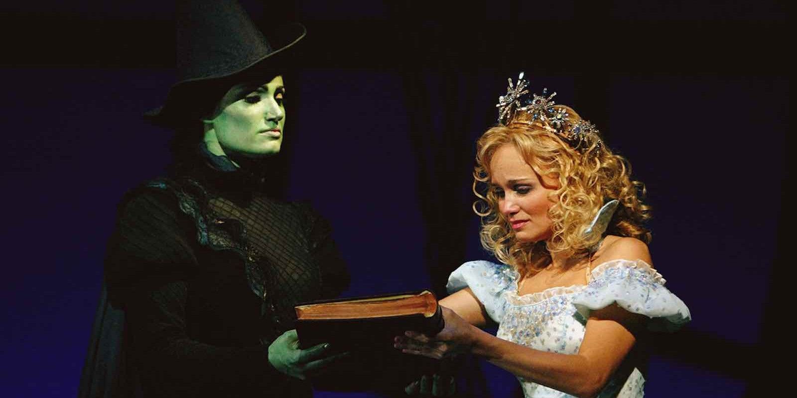 Idina Menzel and Kristin Chenoweth in Wicked musical
