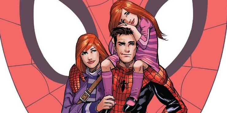 Their Daughter in the Multi-Verse Ending the topic on a happy note, we see Mary Jane and Peter Parker as one big happy family in one alternate universe. In the alternate universe of Renew Your Vows, Peter and Mary Jane are married and have a daughter, Annie May Parker. After failing to keep a low profile, all three don the suits and become a superhero trio. Fans appreciated this happy moment, and if Tobey comes back in No Way Home, we would like to see him as a family man, right?