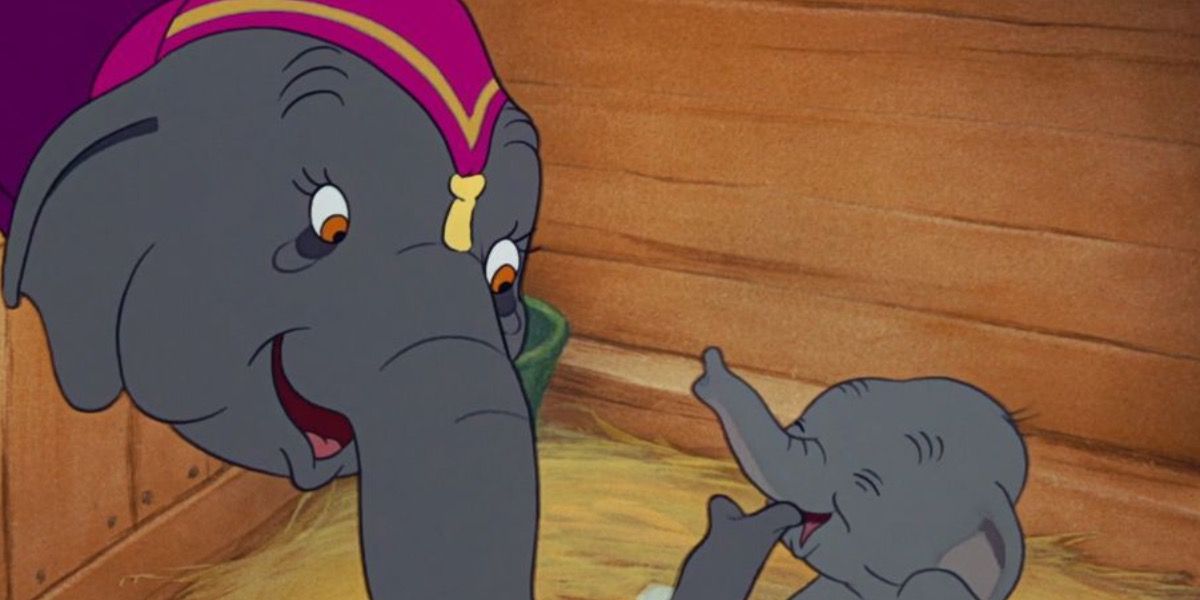 Dumbo Elephant Matriarch tickling baby Dumbo