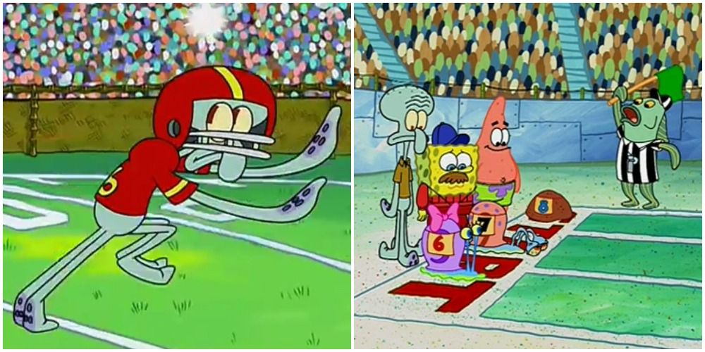 FootballPlaying King In Space 10 Funniest SportsRelated Moments In Spongebob Ranked