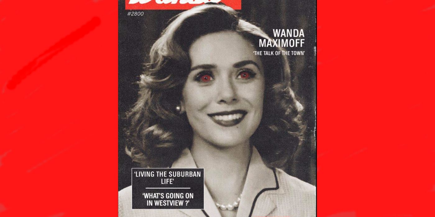 WandaVision Art Imagines a Scarlet Witch on a Vintage 1950s Magazine Cover