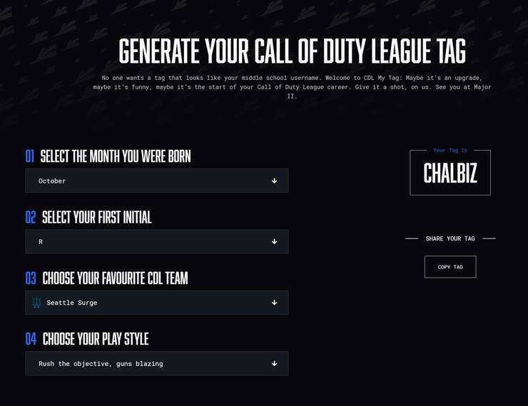Call Of Duty S Official Name Generator Gives Players Esports s Call Of Duty S Official Name Generator Gives Players Esports s