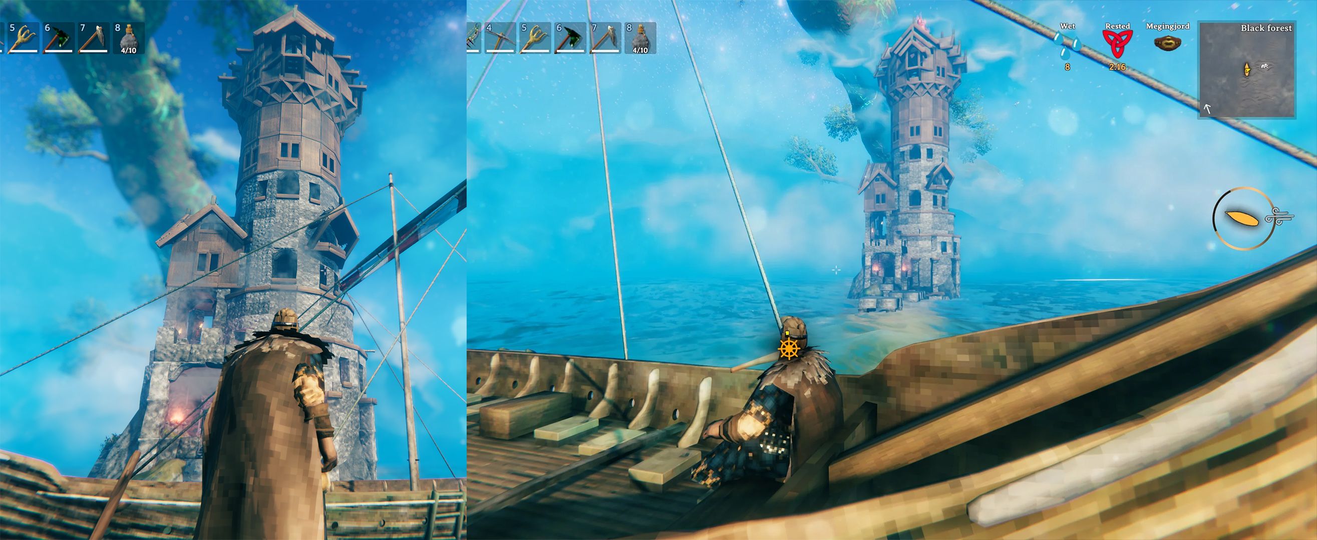 Valheim Player Builds An Island Tower In The Middle Of The Ocean