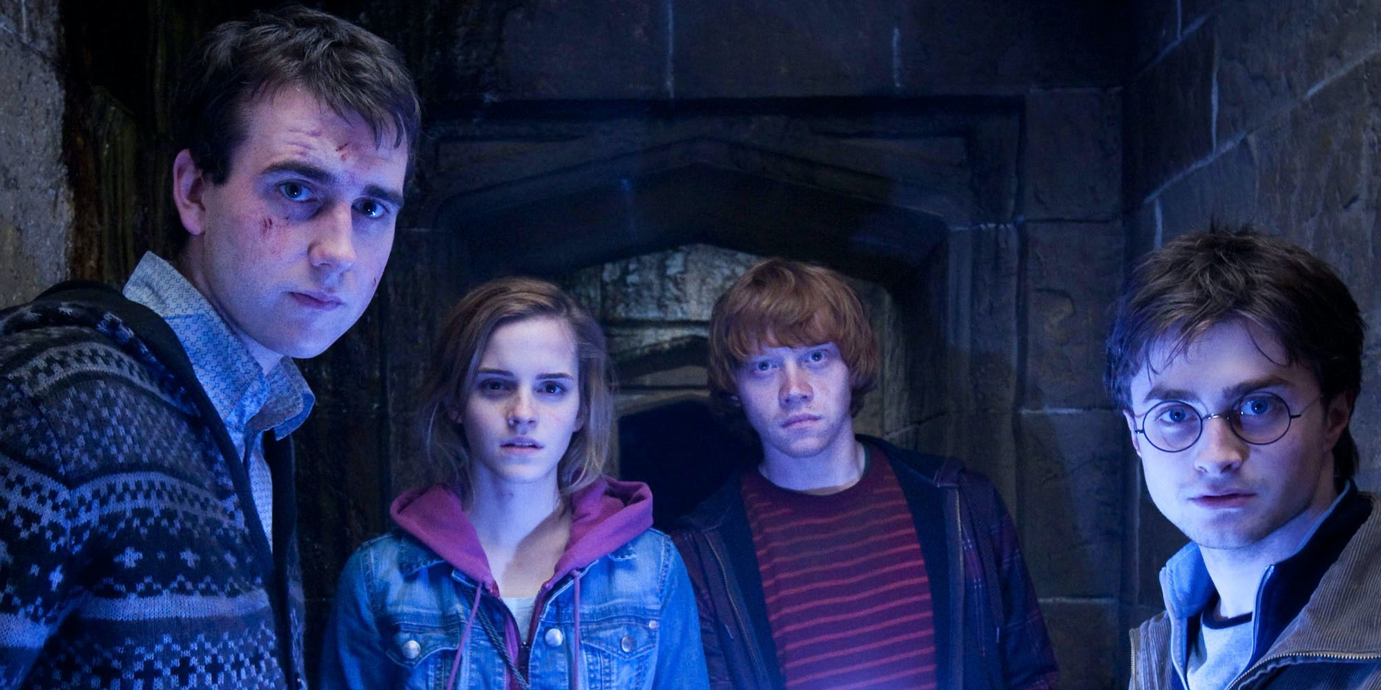 Harry Potter and the Deathly Hallows Part 2 Neville Hermione Ron and Harry
