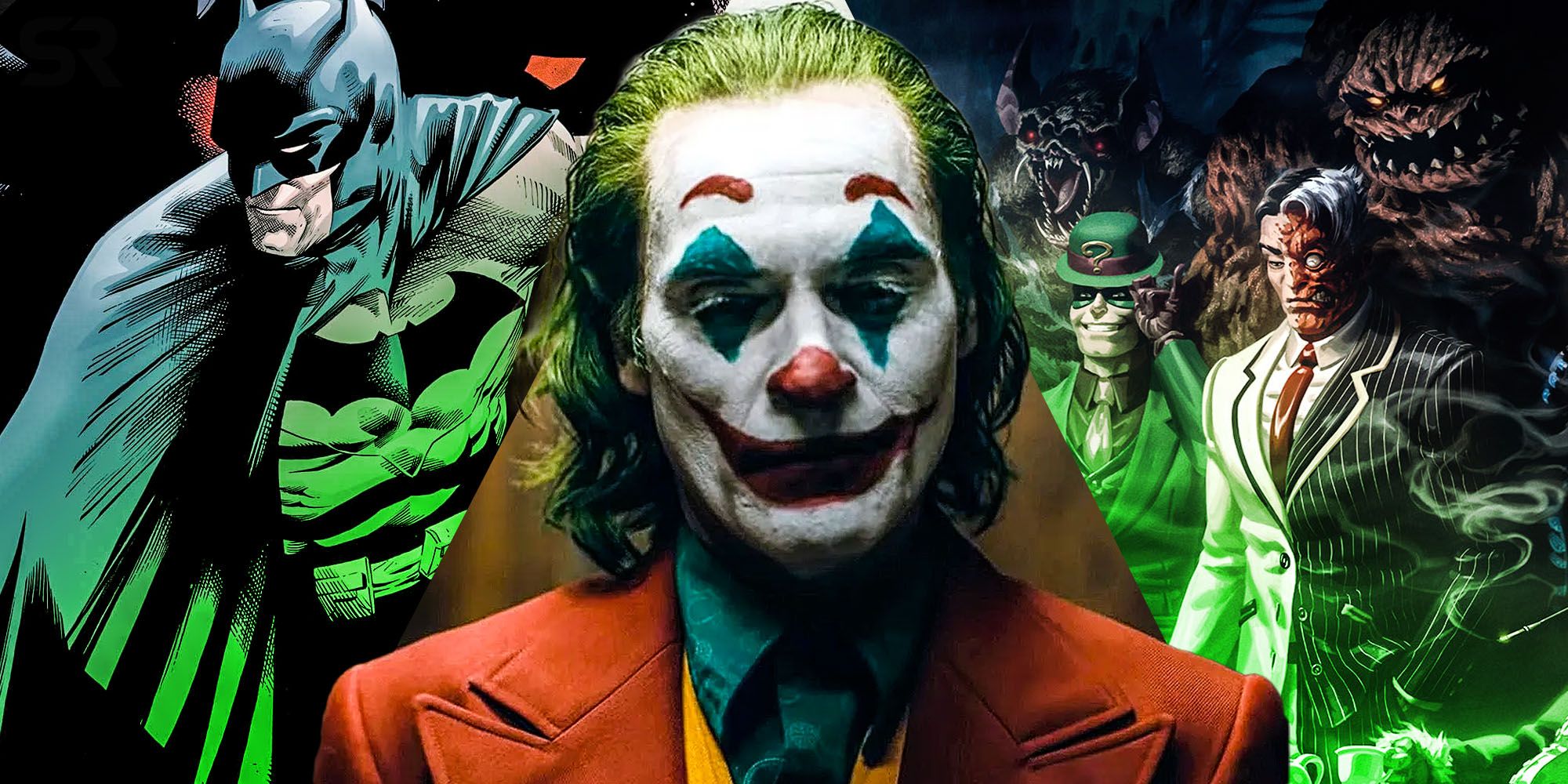 2. The Joker's iconic green hair in the Batman comics - wide 7