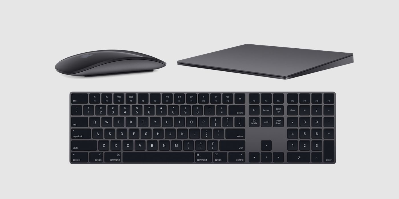 space gray apple mouse and keyboard