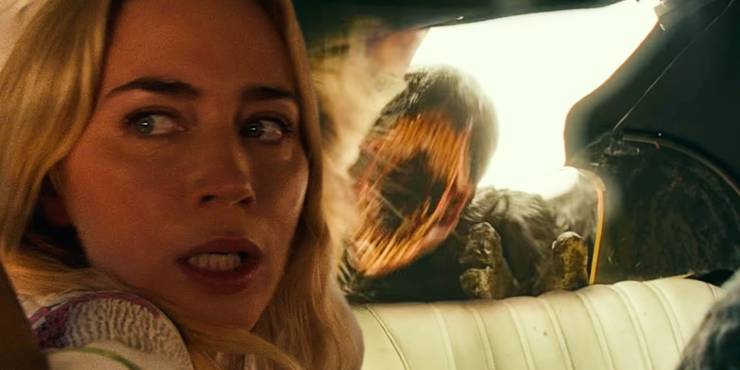 A Quiet Place Theory Explained: The Monsters Were Sent To Earth By Another Master Species 4 Emily Blunt as Evelyn and Monster in A Quiet Place 2 Opening.jpg?q=50&fit=crop&w=740&h=370&dpr=1