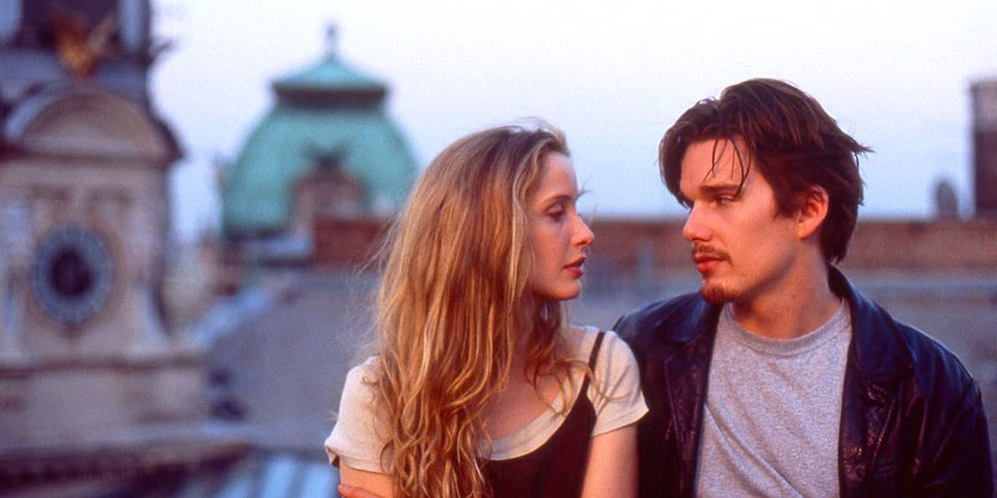 Ethan Hawke and Julie Delpy in Before Sunrise