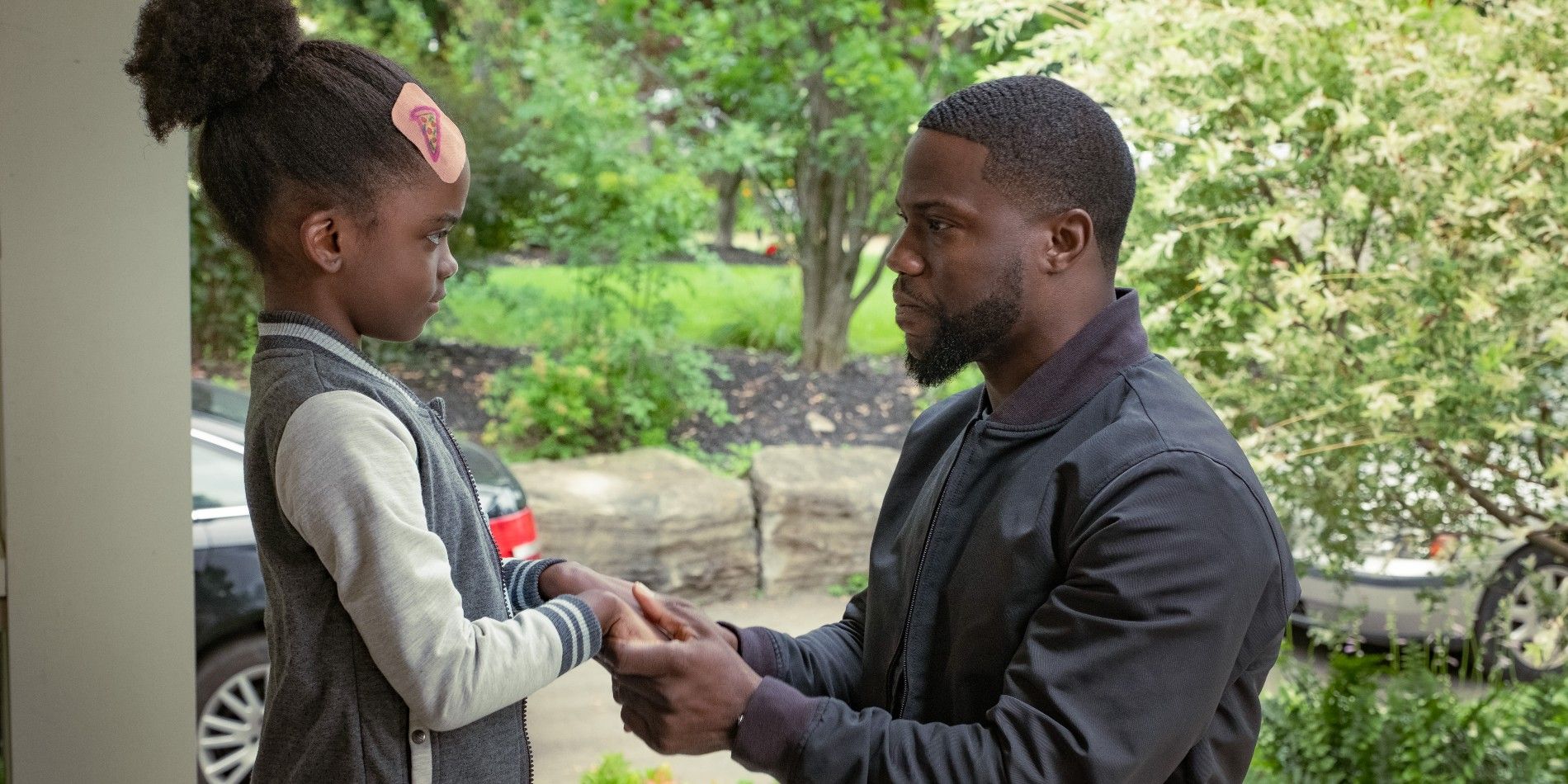 Melody Hurd and Kevin Hart in Fatherhood
