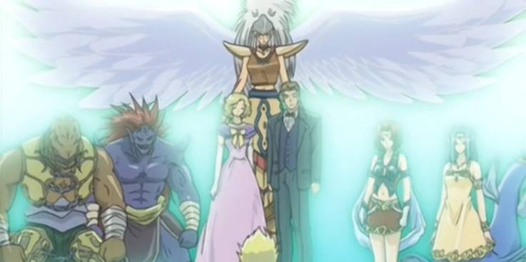 Yugioh Rafael's Guardians and family looking at him