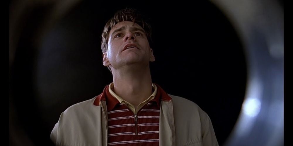 Truman looking up at the sky in The Truman Show