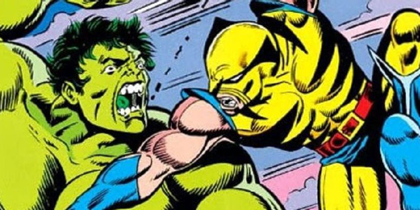 Wolverine fighting The Hulk