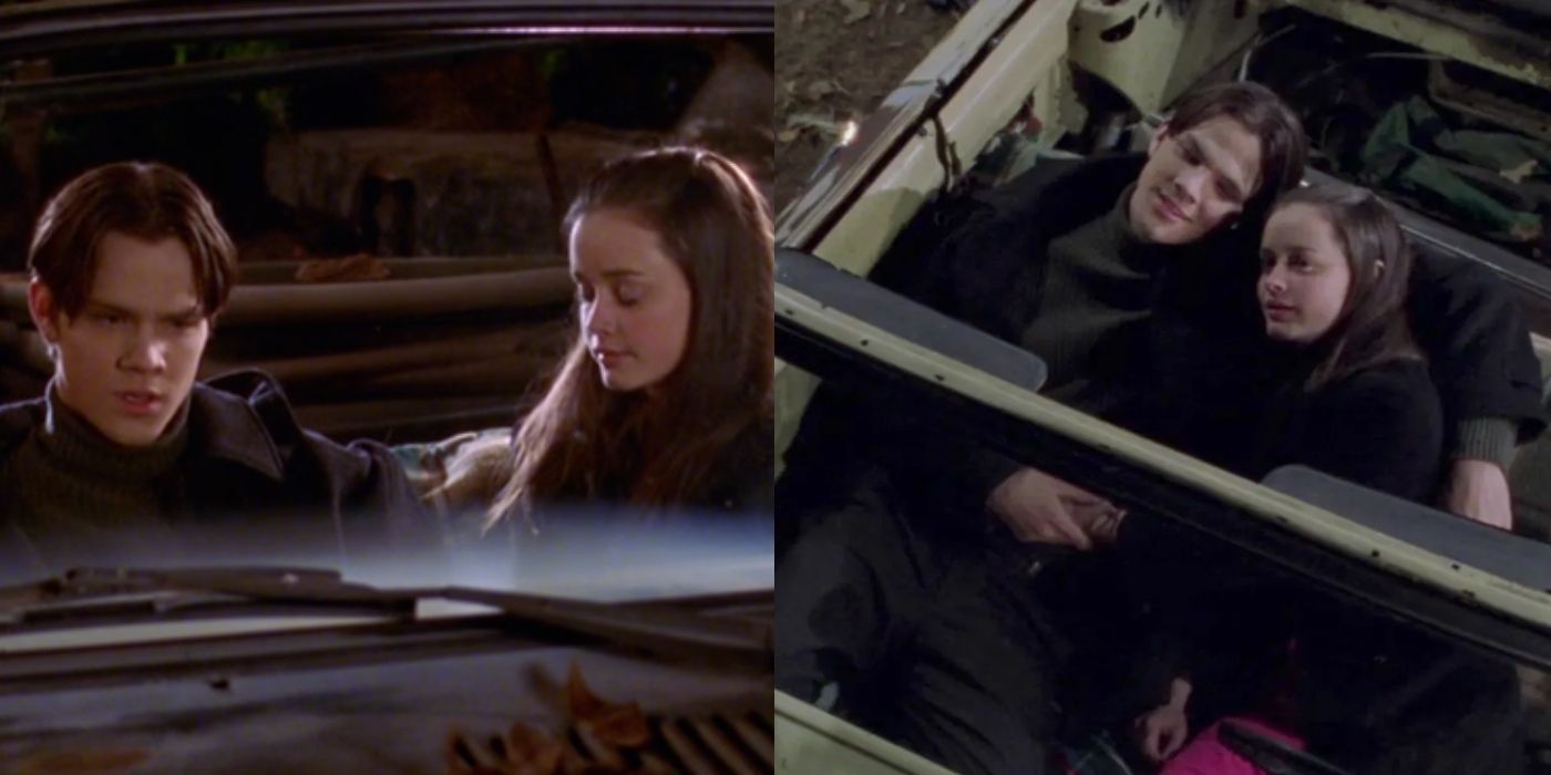 Dean And Rory In Her Car On Gilmore Girls