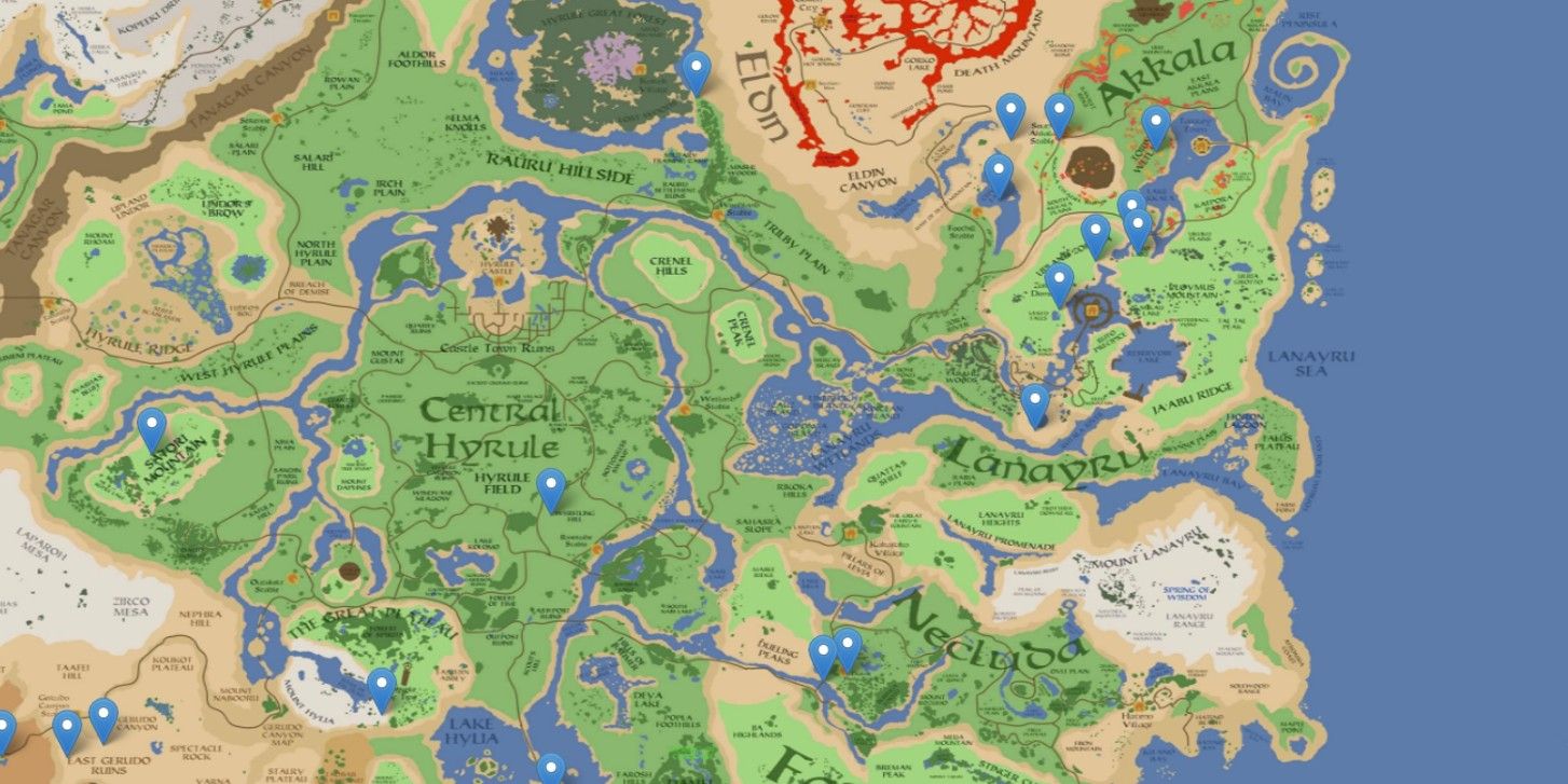 breath of the wild hyrule castle map