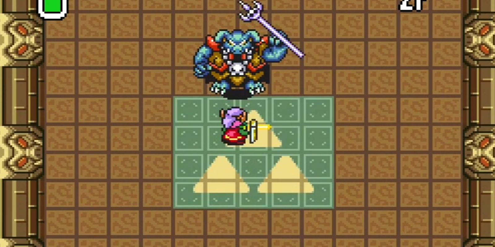 Link fighting Ganon in The Legend Of Zelda A Link To The Past