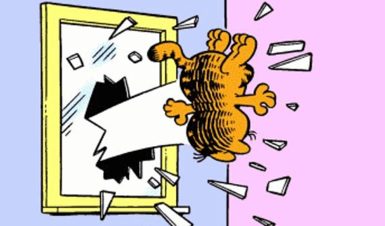 Garfield Thrown Out the Window' Makes Classic Comic Strip Hilarious