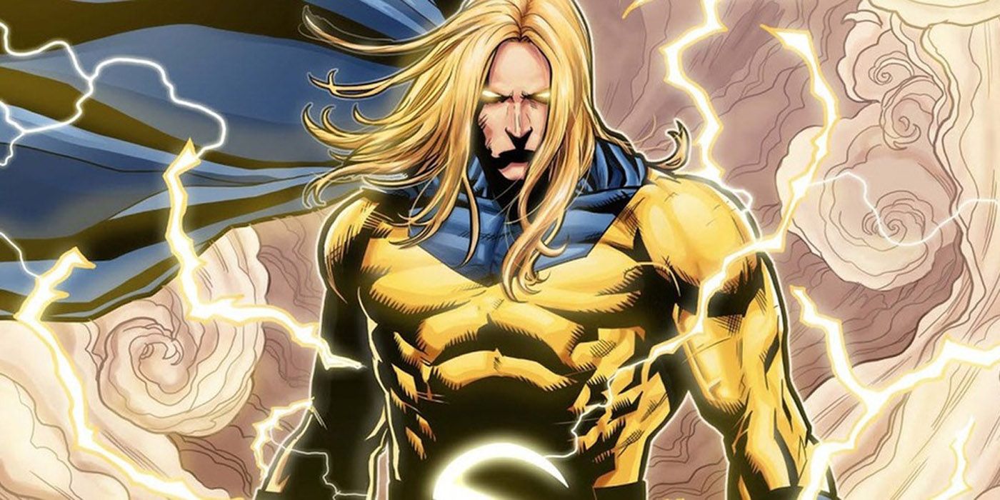 Sentry standing among lightning in Marvel Comics