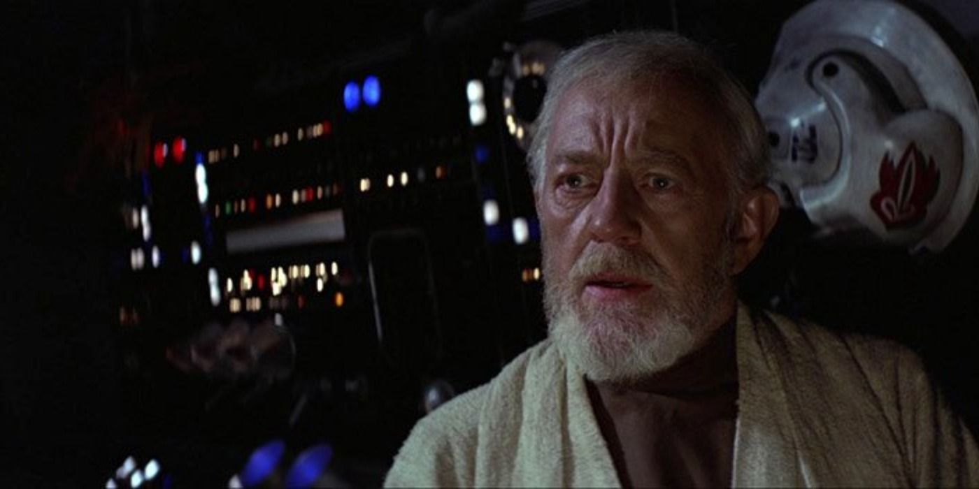 Obi Wan senses the destruction of Alderaan in A New Hope