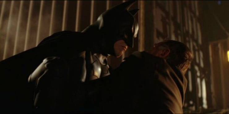 The Stealthy Batman in Batman Begins Batman's detective and stealth skills are what make him feared by the biggest of thugs in Gotham City, and this scene in Batman Begins demonstrated that beautifully. Our first introduction to a full-fledged Batman went perfectly, thanks to the teasing cuts included by Nolan and Wally Pfister.