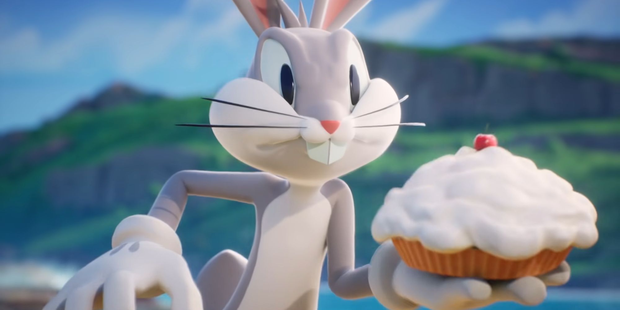 Bugs Bunny holding a pie in MultiVersus