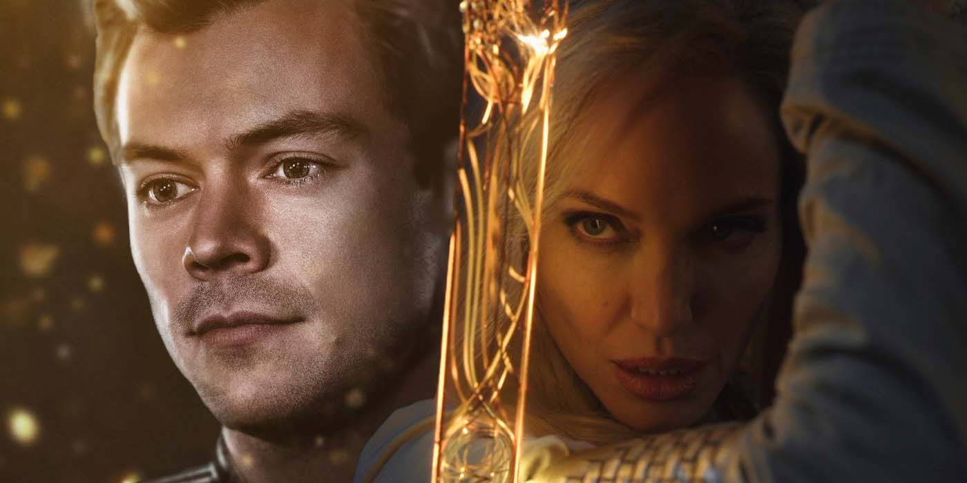 Angelina Jolie & Harry Styles Eternals Costumes Were Completely CGI