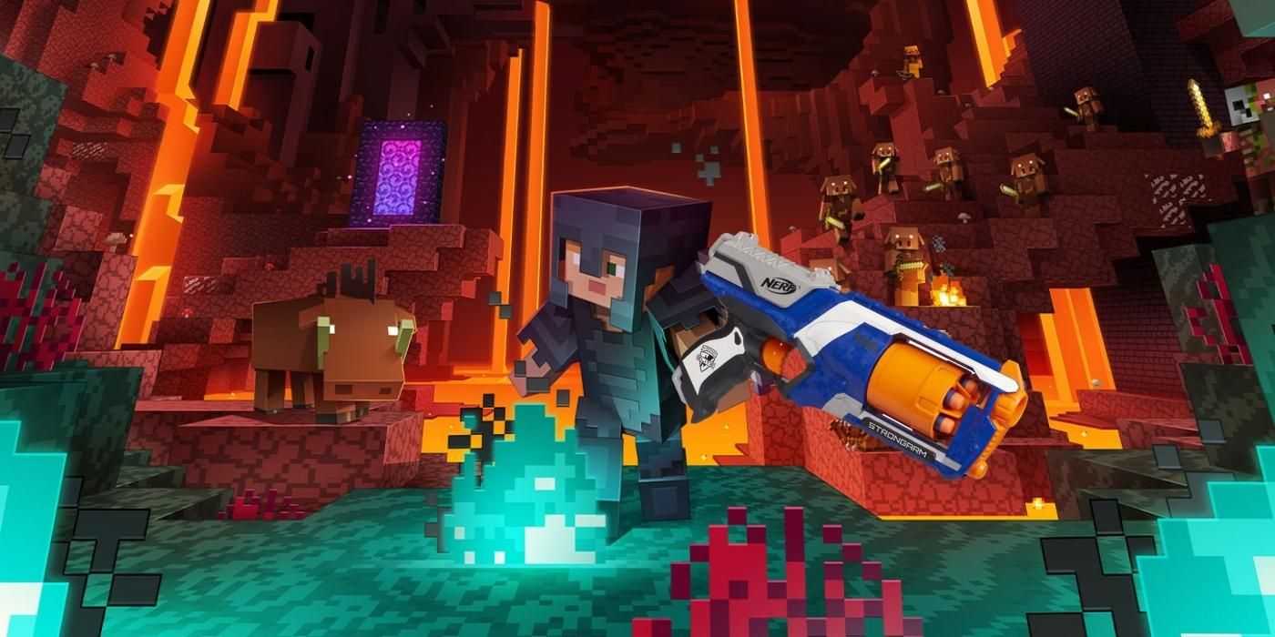 Minecraft Nerf Guns Bring BlockBreaking Pillagers Crossbow To Life
