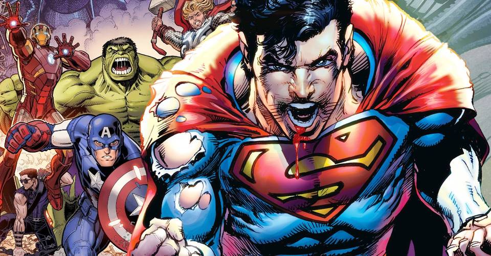 In a fit of rage, the Avengers brutally hit Superman