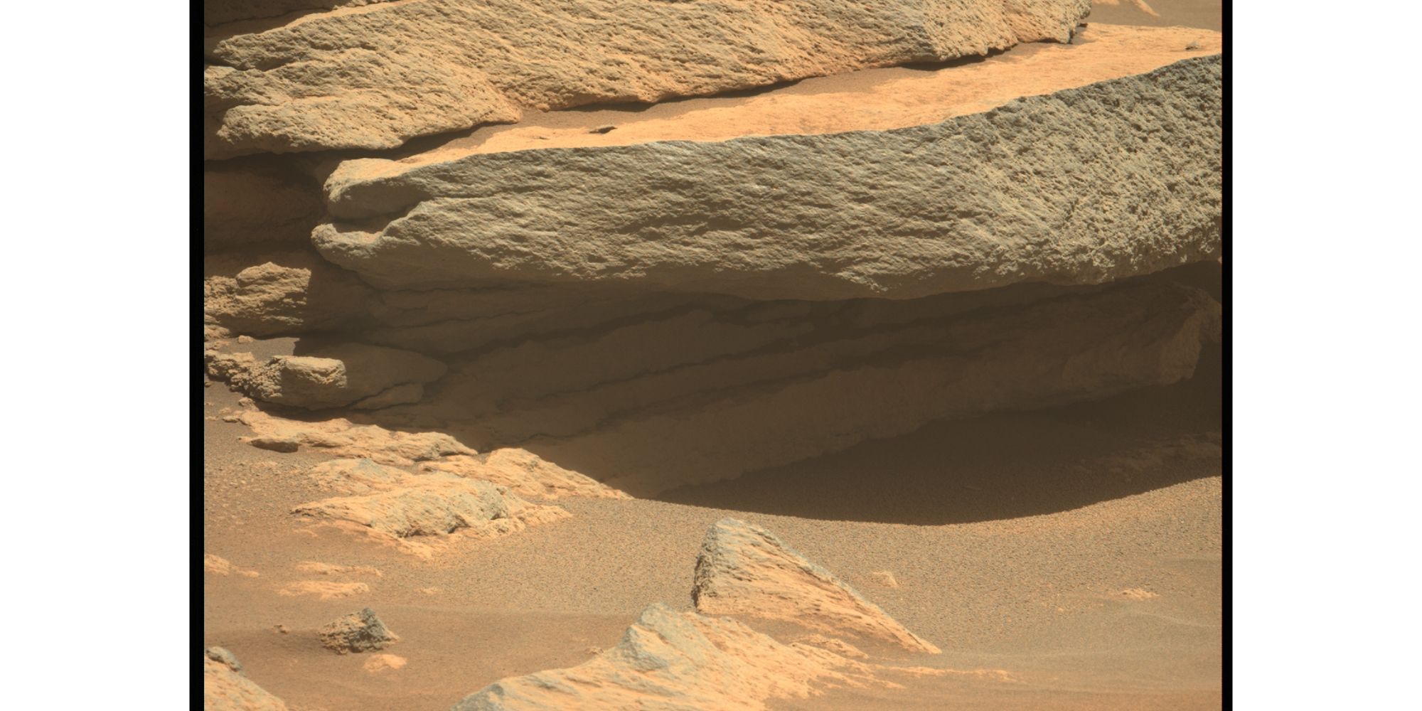 Large Martian Rock Creates A Welcoming Shadow In Latest Perseverance Photo