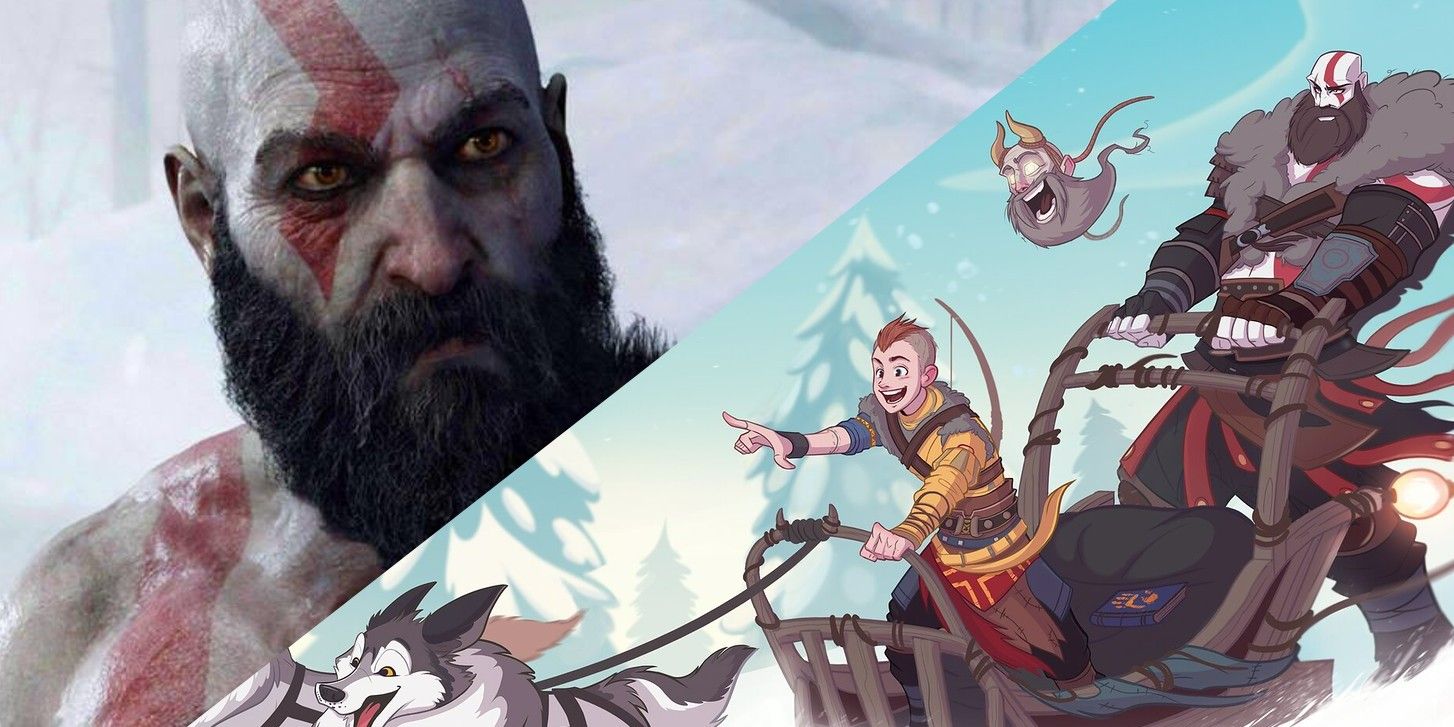 God of Wars Kratos Gets DisneyLike Makeover In Official Holiday Card