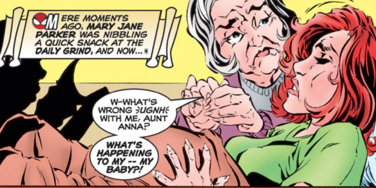 Peter and Mary Lost A Child One aspect of Peter Parker and Mary Jane's relationship that only comic book fans know is that they lost a child. This tragic event happened in The Amazing Spider-Man #418 after an accomplice of the Green Goblin poisoned Mary Jane.