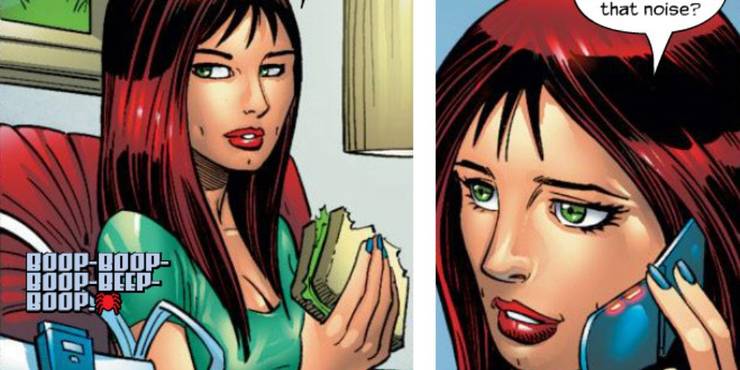 Peter informs Mary Jane that he has been captured by Doc Traama in Web Of Spider-Man vol. 2