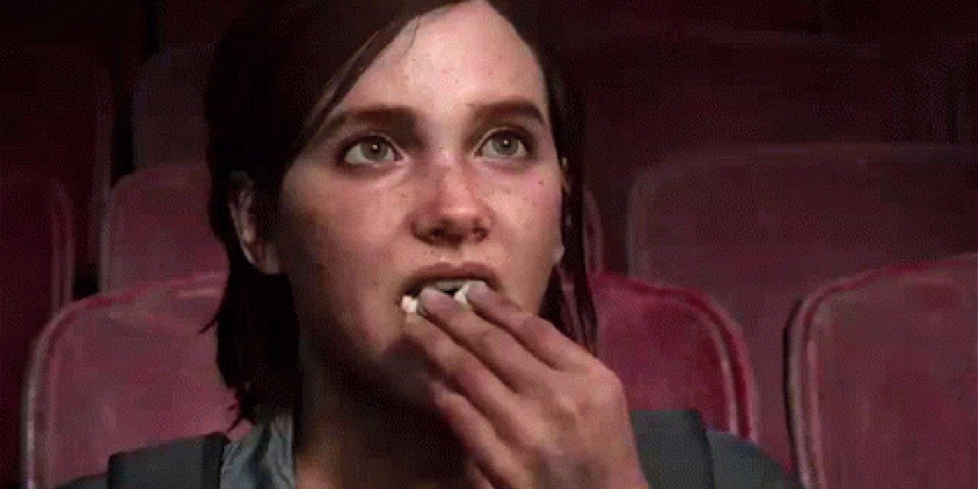The Last of Us Ellie Eating Popcorn
