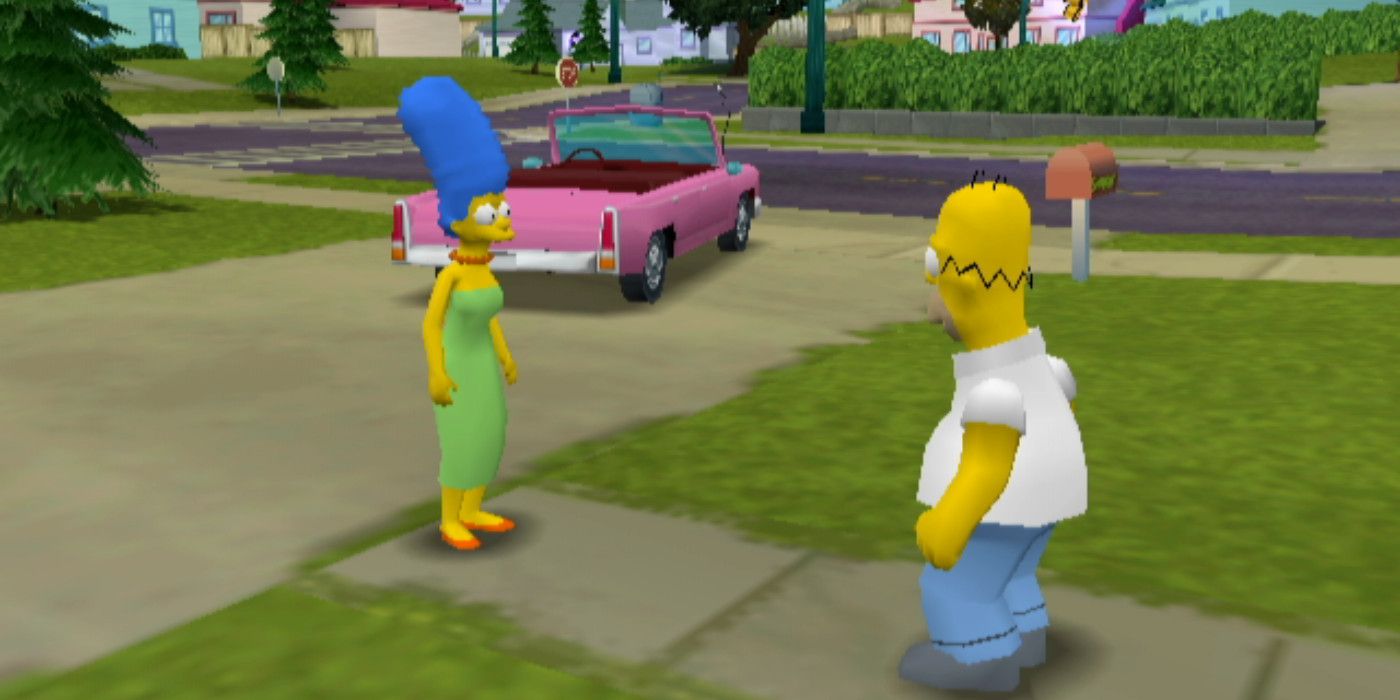 The Simpsons Hit And Run Marge and Homer Screenshot