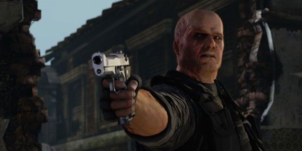 Zoran Lazarevic aims a gum in Uncharted 2 Cropped 1