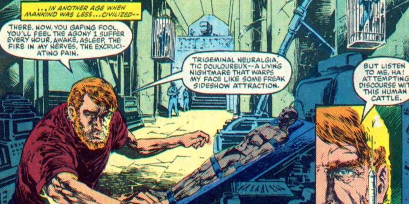 Arthur Harrow experiments on someone in Marvel Comics.