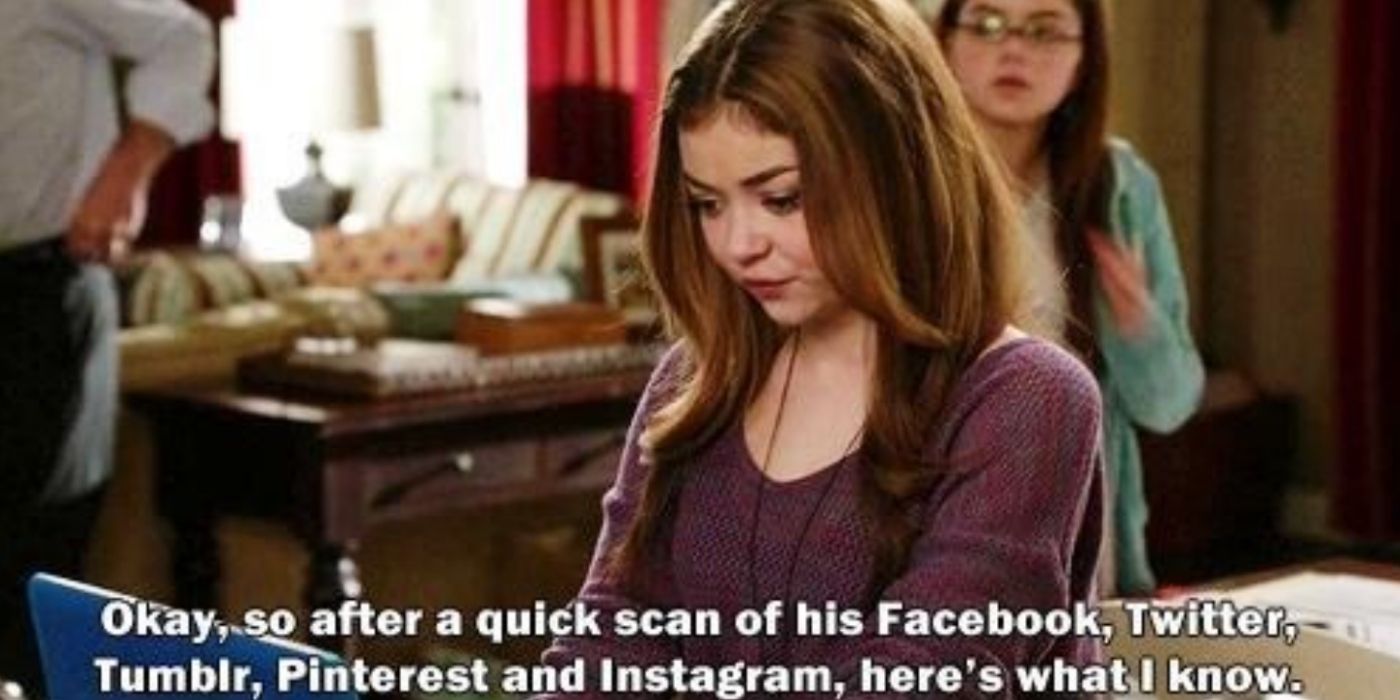Haley looking for someone on Social Media on Modern Family