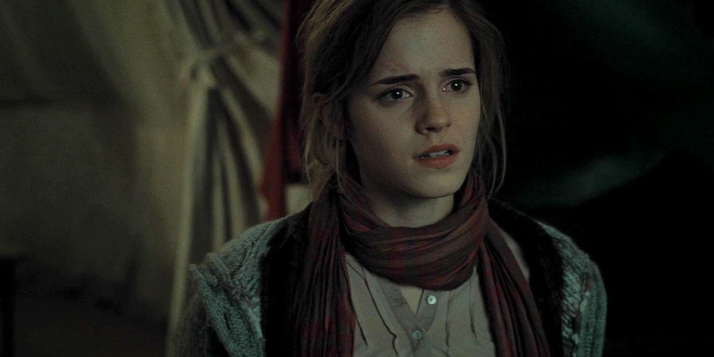 Hermione cries watching Ron leave