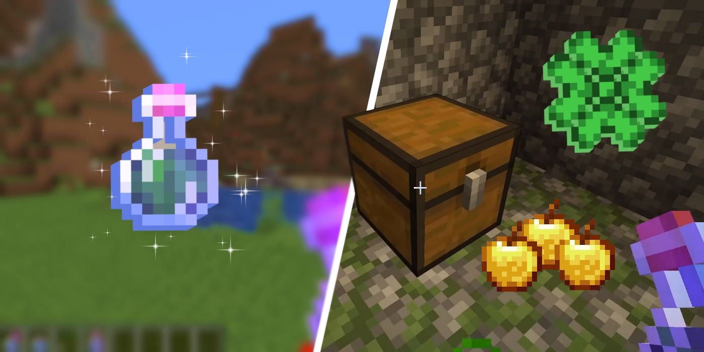 Minecraft How to Get (& Use) A Potion of Luck Screen Rant