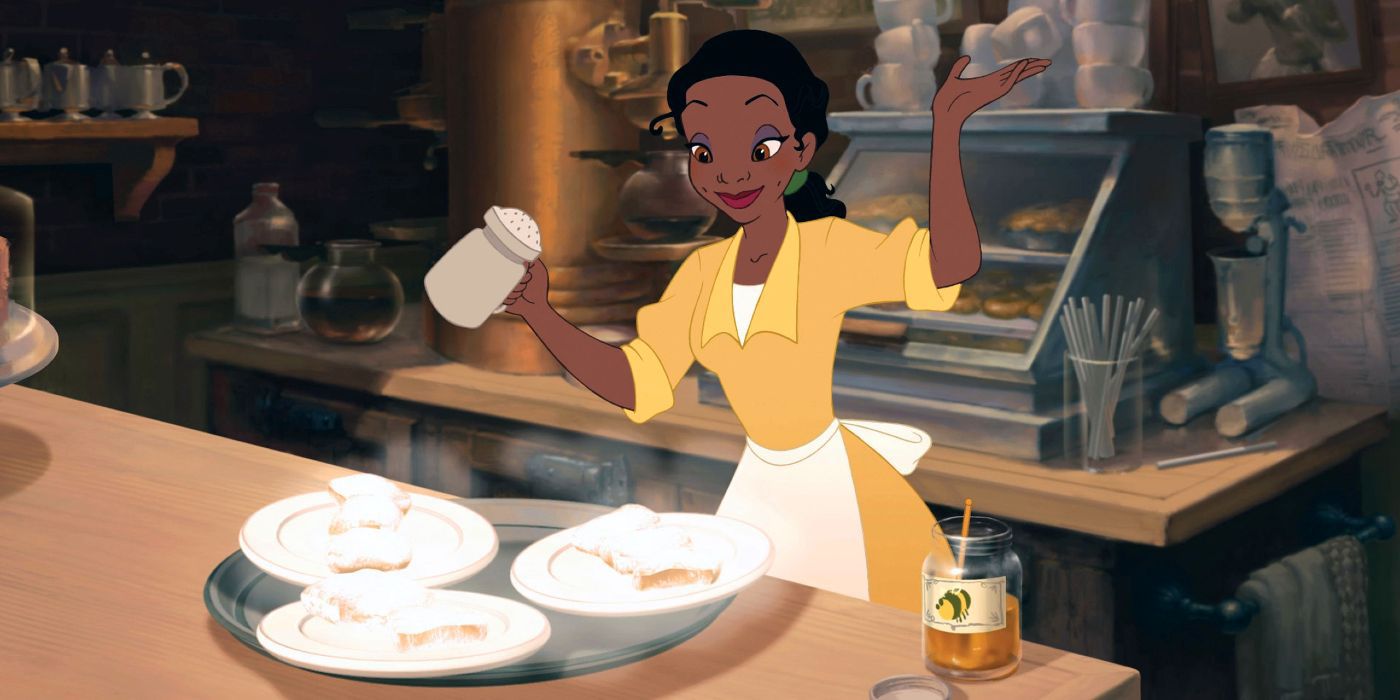 Tiana making beignets in The Princess and the Frog