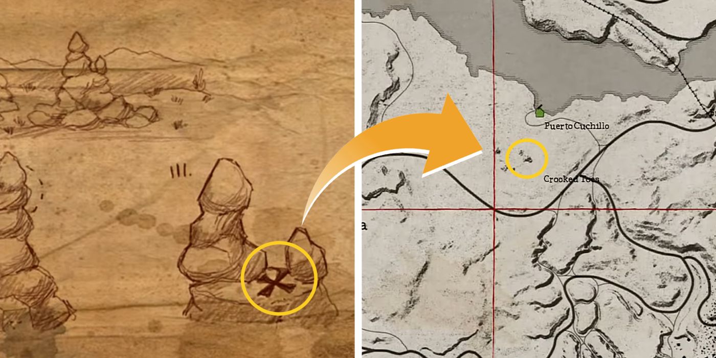 Red Dead Redemption Treasure Map Guide Screen Rant