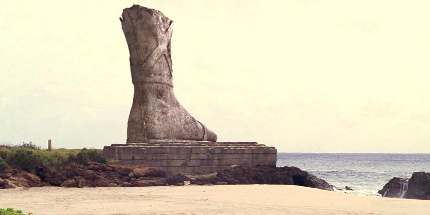 Lost Island Foot Statue