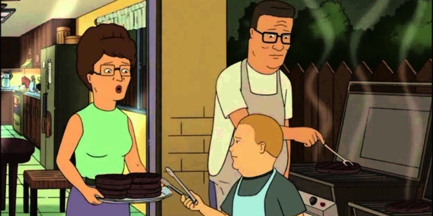 Peggy Bobby and Hank grilling in King of the Hill series finale