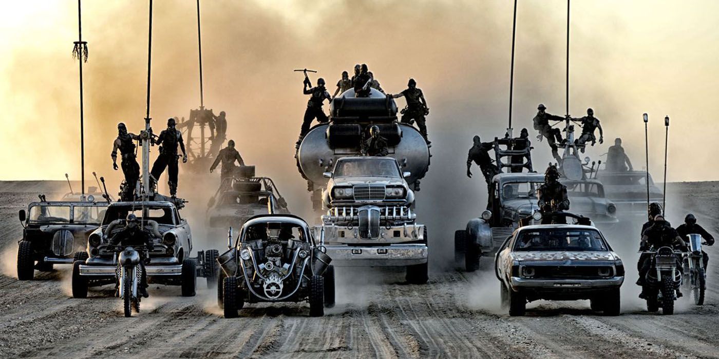 The giant car stunt in Mad Max Fury Road