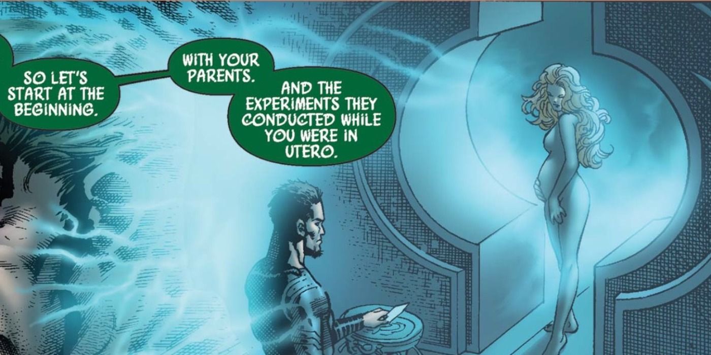Black Bolt experiments in utero in Secret Invasion Inhumans 3