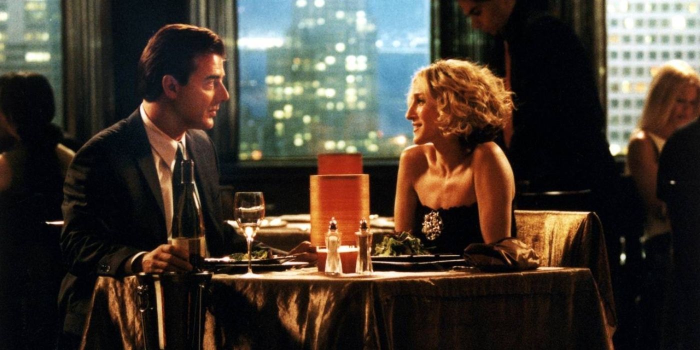 Carrie and Big have dinner in California on SATC