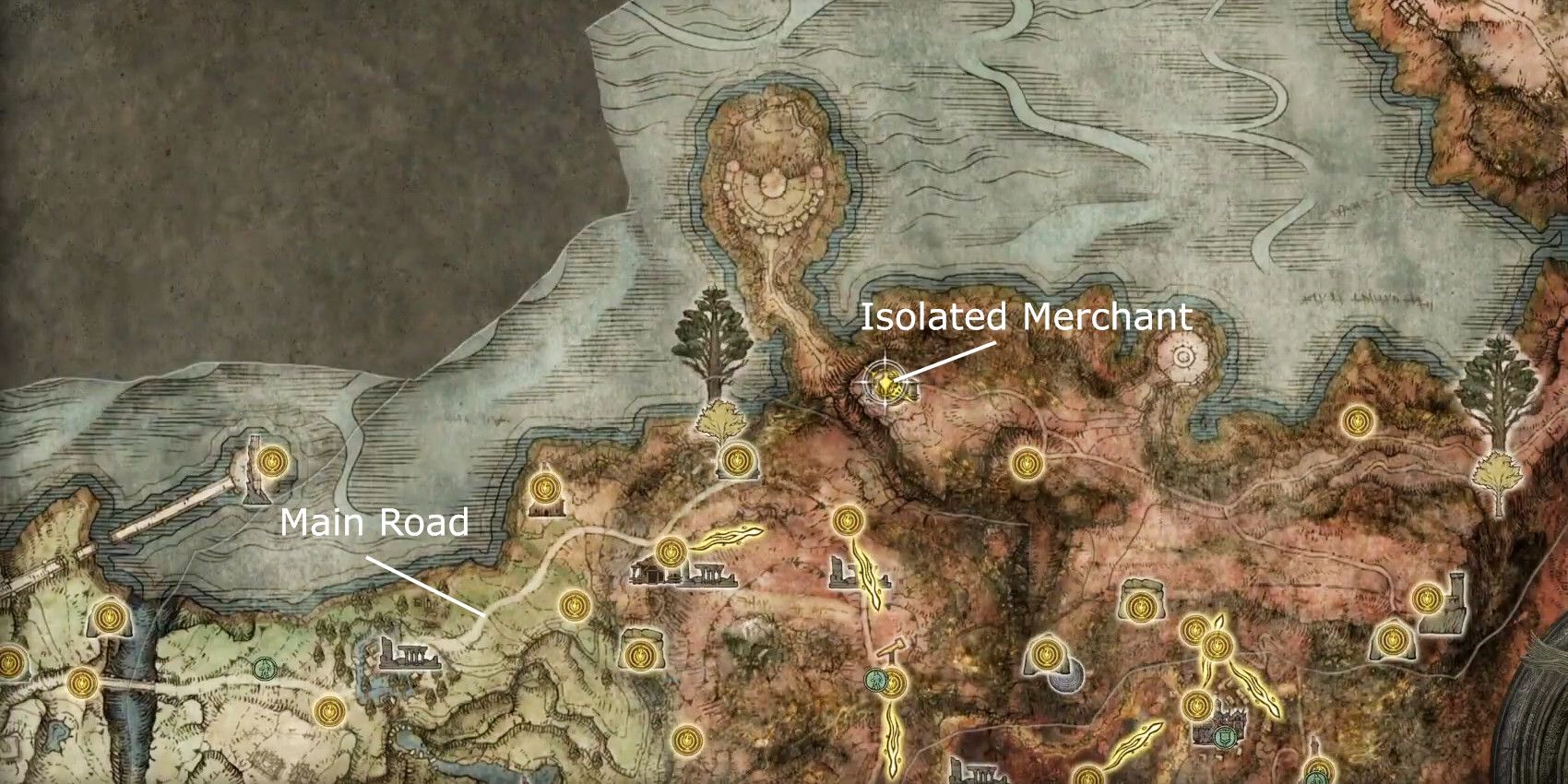 Elden Ring Isolated Merchant Map Location