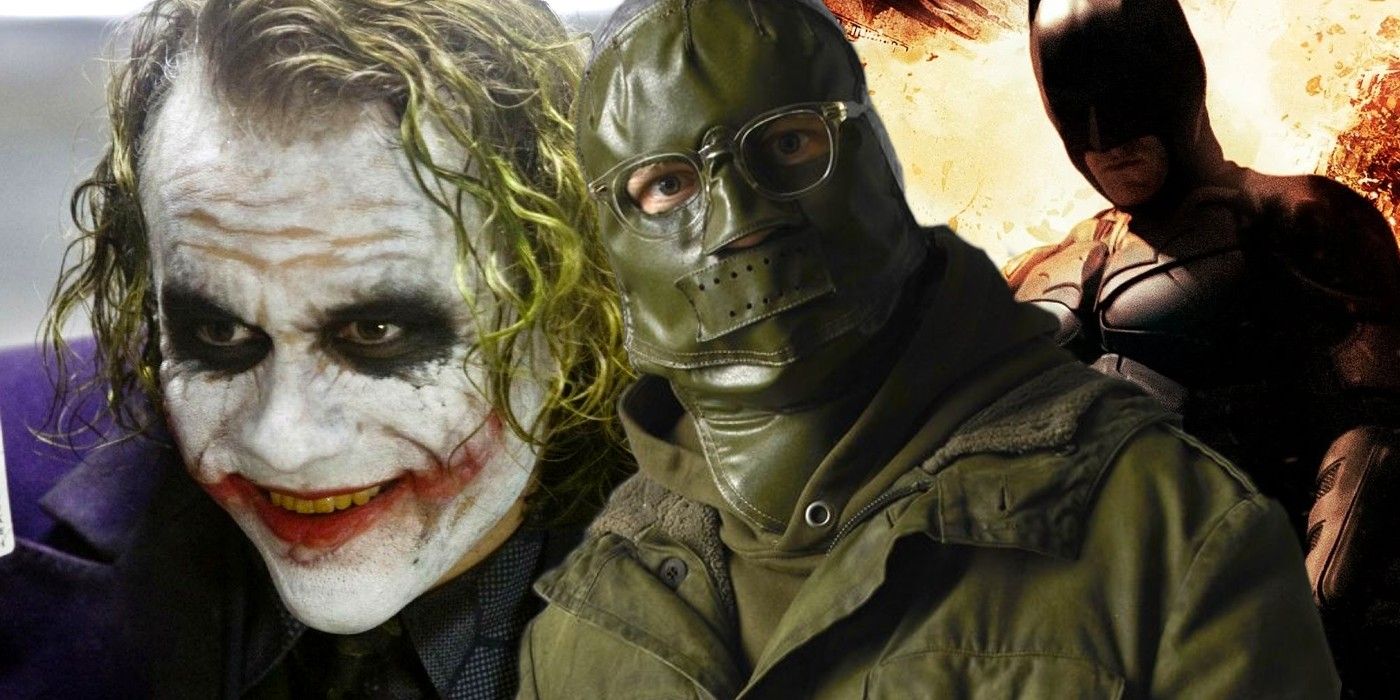 Heath Ledger as Joker in The Dark Knight Paul Dano as Riddler in The Batman and Dark Knight Rises poster