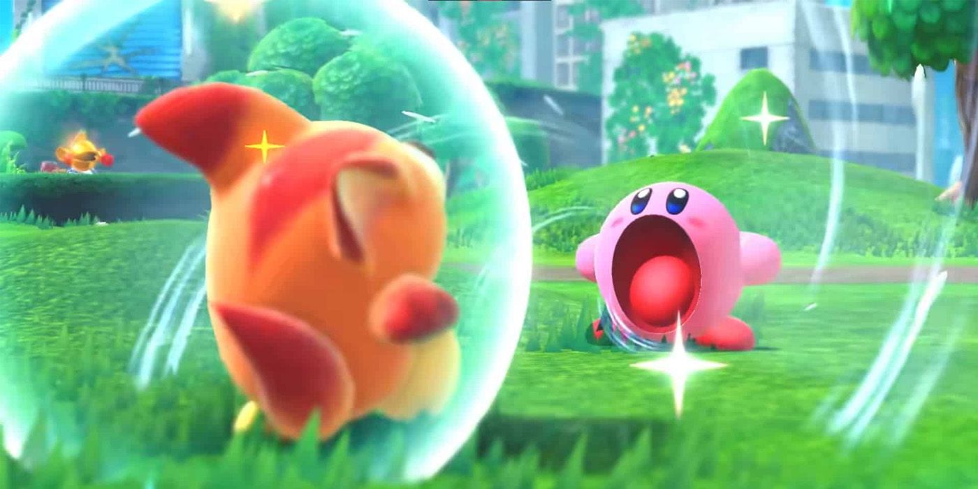 Kirby And The Forgotten Land Inhaling
